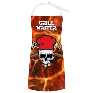 Grill Master Skull Apron - Red