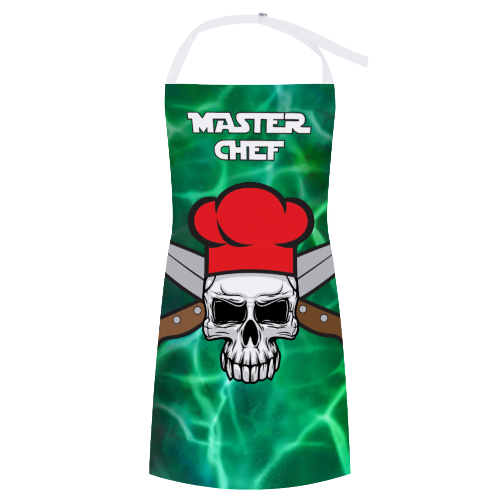 Master Chef Skull Apron - Green