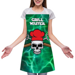 Grill Master Skull Apron - Green