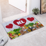 Kitchen Love Hearts Rubber Floor Mat