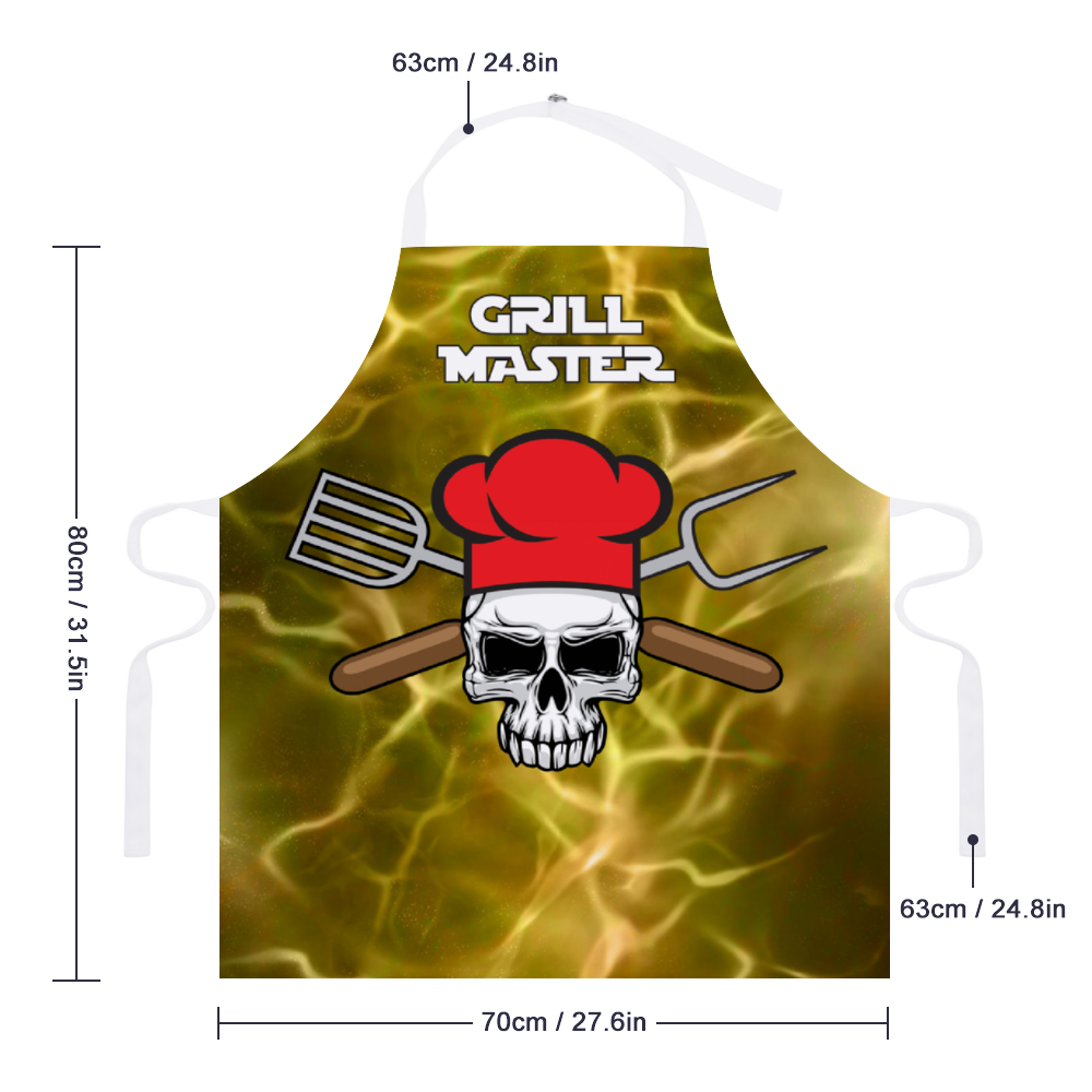 Grill Master Skull Apron - Yellow