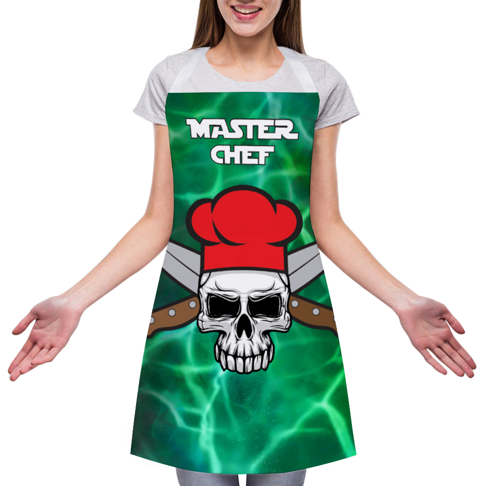 Master Chef Skull Apron - Green