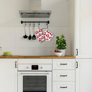 Kitchen Love Hearts Insulated Oven Mitt & Pad