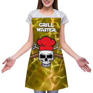 Grill Master Skull Apron - Yellow