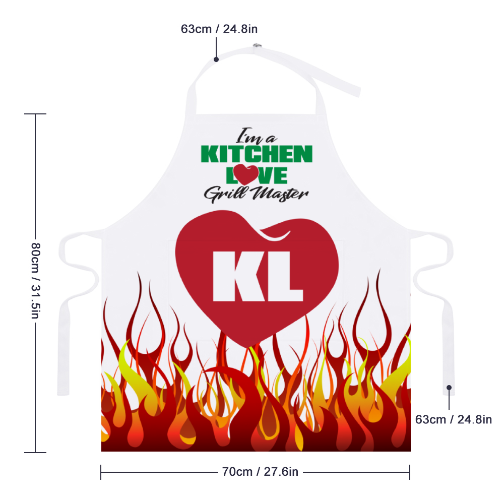 I'm a Kitchen Love Grill Master Flames Apron