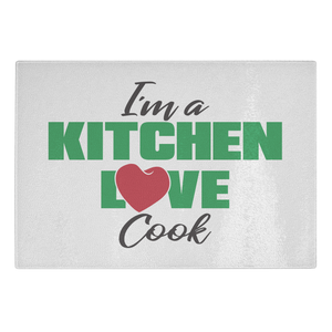 I'm a Kitchen Love Cook Glass Cutting Board