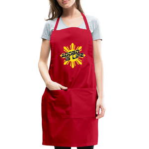 Adobo Is Life Adjustable Apron - red