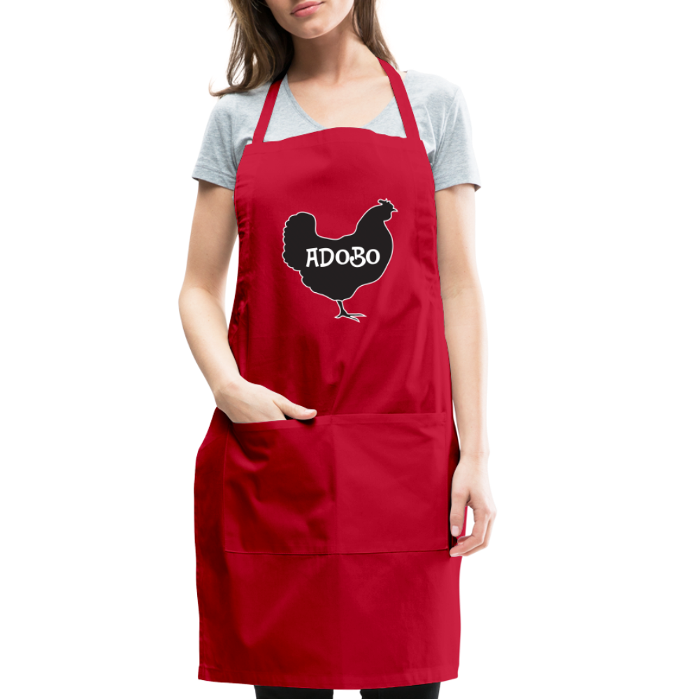 Chicken Adobo Adjustable Apron - red