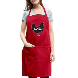 Chicken Adobo Adjustable Apron - red