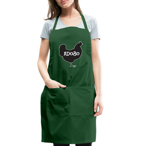 Chicken Adobo Adjustable Apron - forest green