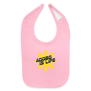 Adobo Is Life Baby Bib - light pink
