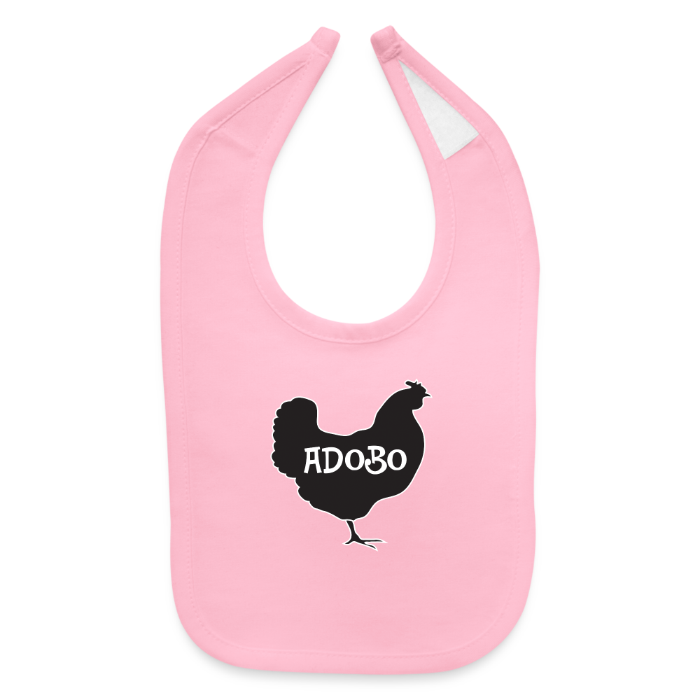 Chicken Adobo Baby Bib - light pink