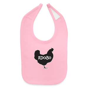 Chicken Adobo Baby Bib - light pink