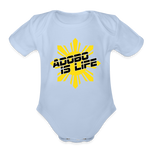 Adobo is Life Organic Short Sleeve Baby Bodysuit - sky