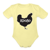 Chicken Adobo Organic Short Sleeve Baby Bodysuit - washed yellow
