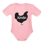 Chicken Adobo Organic Short Sleeve Baby Bodysuit - light pink