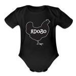 Chicken Adobo Organic Short Sleeve Baby Bodysuit - black