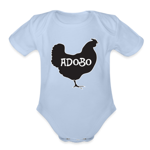 Chicken Adobo Organic Short Sleeve Baby Bodysuit - sky