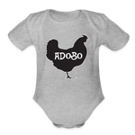 Chicken Adobo Organic Short Sleeve Baby Bodysuit - heather grey