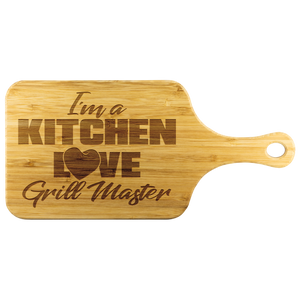 I'm a Kitchen Love Grill Master Bamboo Cutting Board with Handle