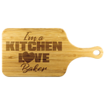 I'm a Kitchen Love Baker Bamboo Cutting Board with Handle